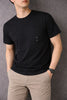 BLACK JERSEY MEN’S T-SHIRT WITH CHEST POCKET 540