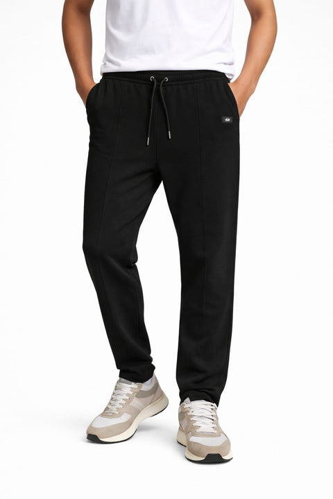 Black Fabric Jerssy Men Trouser 545