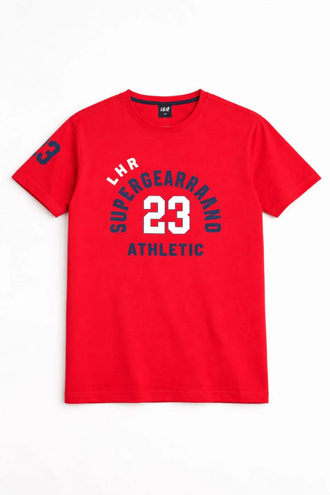 RED SUPERGEAR ATHLETIC PRINTED MEN’S T-SHIRT 540