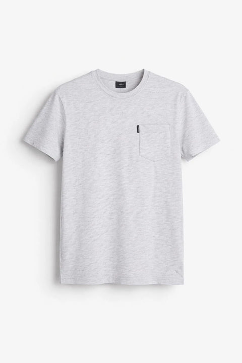 LIGHT GREY JERSEY MEN’S T-SHIRT WITH CHEST POCKET 532