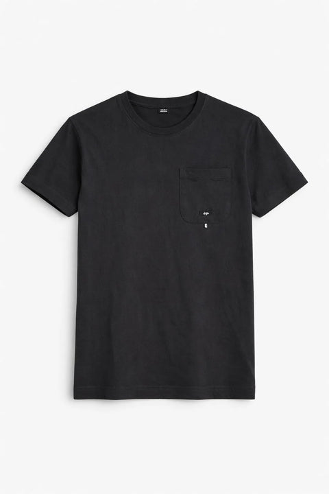 BLACK JERSEY MEN’S T-SHIRT WITH CHEST POCKET 540