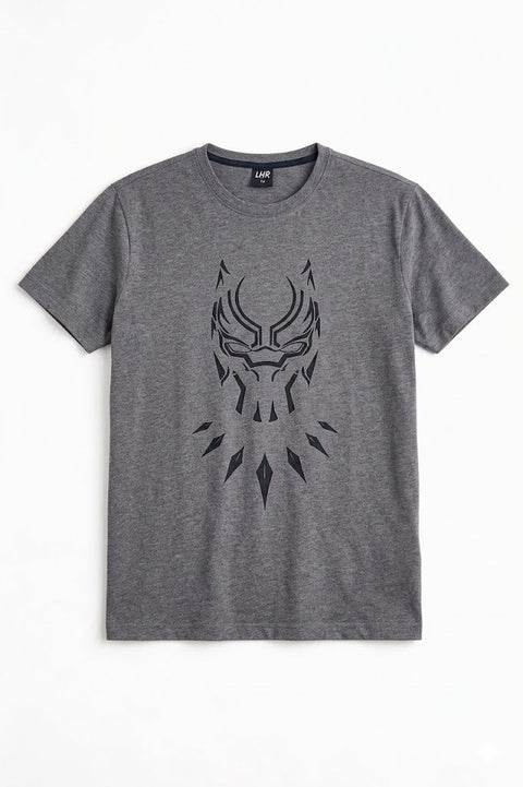 GREY TRIBAL WARRIOR HIGH DENSITY PRINTED MEN’S JERSEY T-SHIRT 546