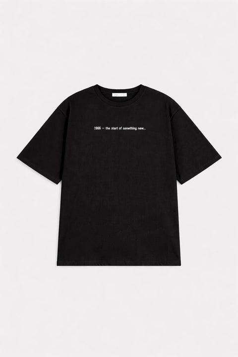 BLACK GRAPHIC PRINTED BOXY FIT COTTON TERRY MEN’S T-SHIRT 544