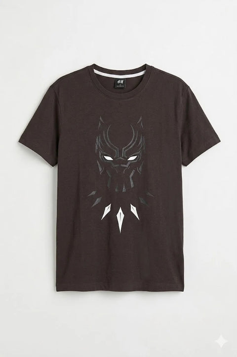 DARK BROWN PANTHER HIGH DENSITY PRINTED MEN’S T-SHIRT 540