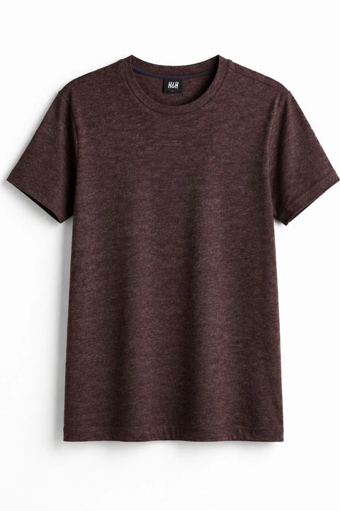 CHOCOLATE BROWN PLAIN JERSEY MEN’S T-SHIRT 546
