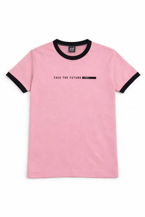 PINK FACE THE FUTURE PRINTED MEN’S COMBED TERRY T-SHIRT 539