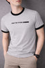 LIGHT GREY FACE THE FUTURE PRINTED COMBED TERRY MEN’S T-SHIRT 539